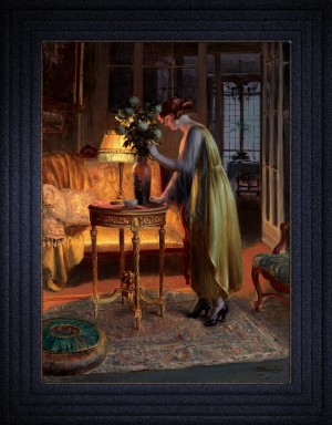 Arranging Flowers by Delphin Enjolras Old Masters Classical Art Reproduction